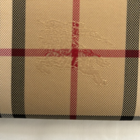 Burberry horse ferry check porter Red and Beige Wallet - Picture 6 of 9